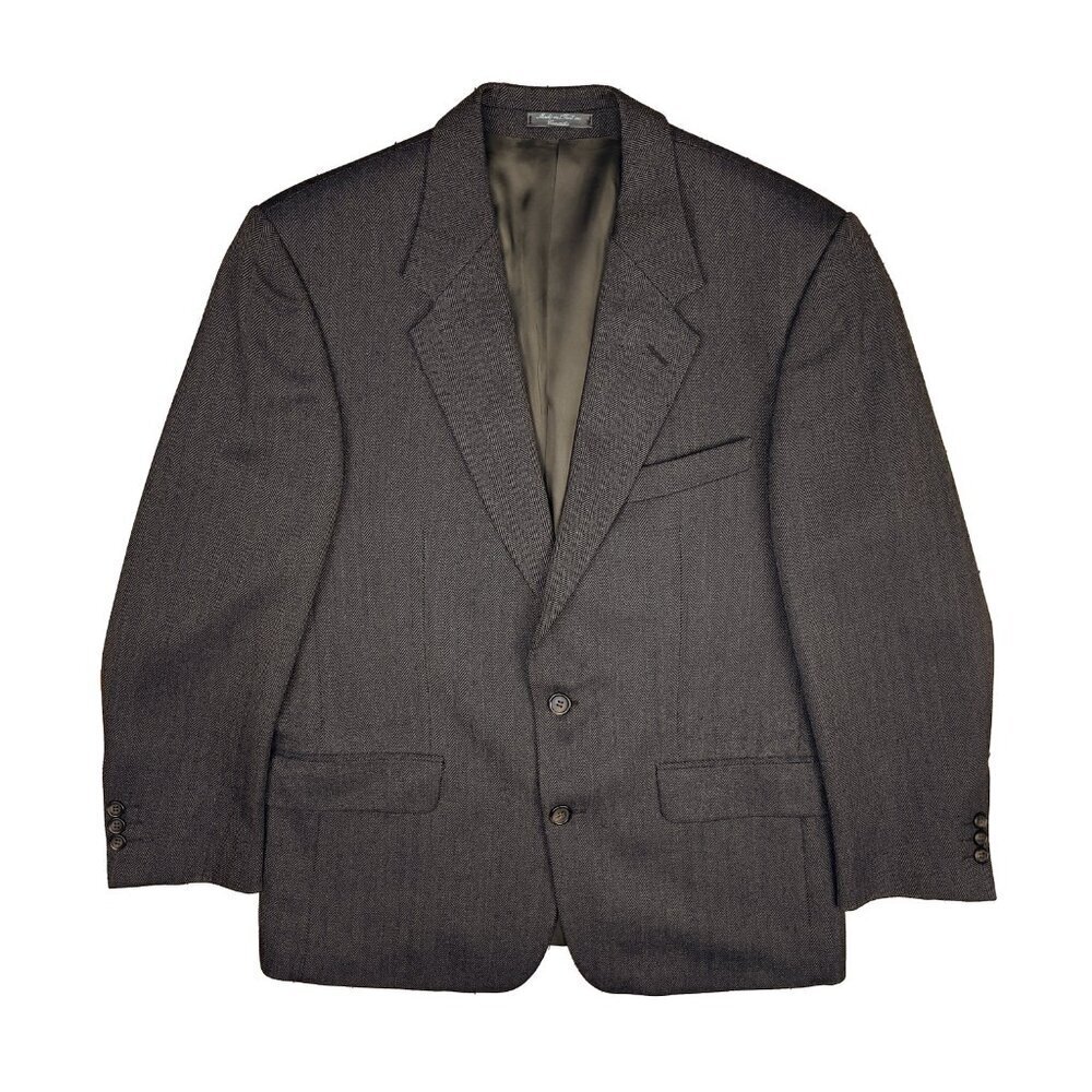 A. Gold & Sons Montreal VTG Wool Herringbone Single Breasted Brown Blazer s L‎